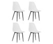 Stolice za kuhinju, 4 kom., bijele, PP