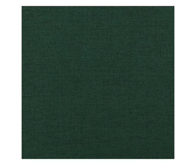 Люлеещ се фотьойл с табуретка, тъмнозелен, плат