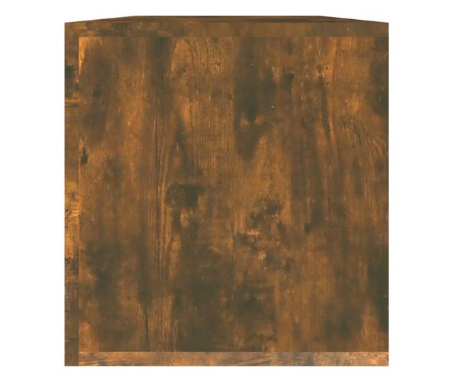 Kutija za pohranu vinilnih ploča smeđa 71 x 34 x 36 cm drvena