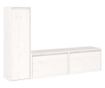 TV komode, 3 kom., bijela, masivno drvo bora