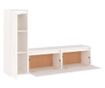 TV komode, 3 kom., bijela, masivno drvo bora