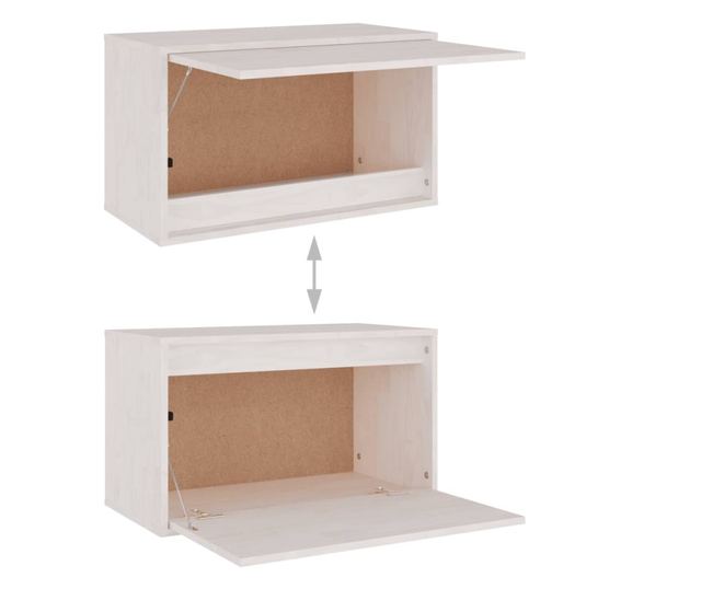 TV komode, 3 kom., bijela, masivno drvo bora