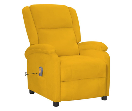 Масажен наклоняем стол, жълт, кадифе