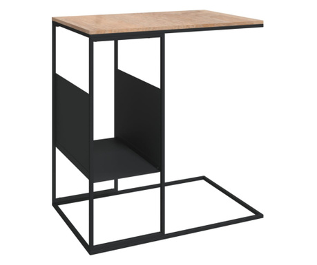 Bočni stolić crni 55 x 36 x 59,5 cm od konstruiranog drva