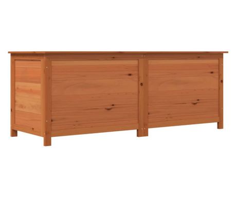 barna tömör fenyőfa kültéri párnatartó láda 150 x 50 x 56 cm