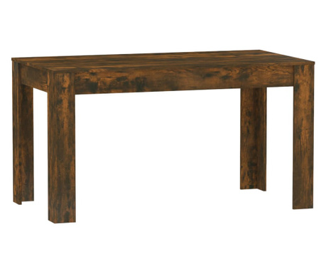 Jedilna miza dimljeni hrast 140x74,5x76 cm konstruiran les