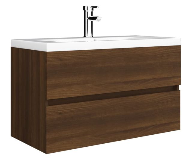 Ormarić za umivaonik boja smeđeg hrasta 80x38,5x45 cm drveni