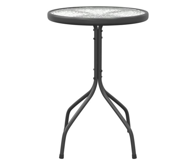 Градинска маса, антрацит, Ø50x71 см, стомана