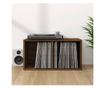 Kutija za pohranu vinilnih ploča smeđa 71 x 34 x 36 cm drvena