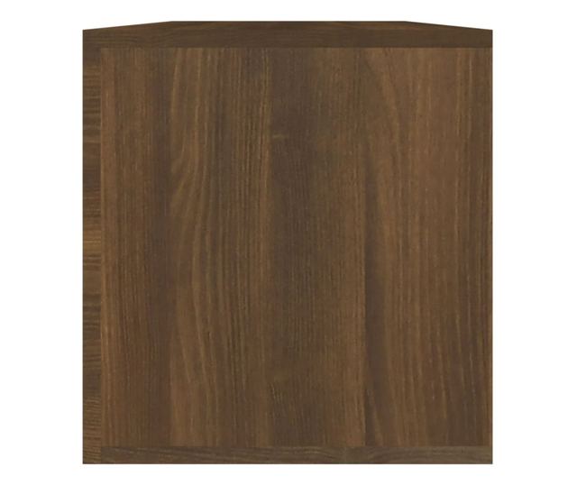 Kutija za pohranu vinilnih ploča smeđa 71 x 34 x 36 cm drvena