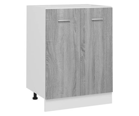 Spodnja omarica siva sonoma 60x46x81,5 cm inženirski les 