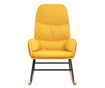 Stolica za ljuljanje od tkanine boja senfa