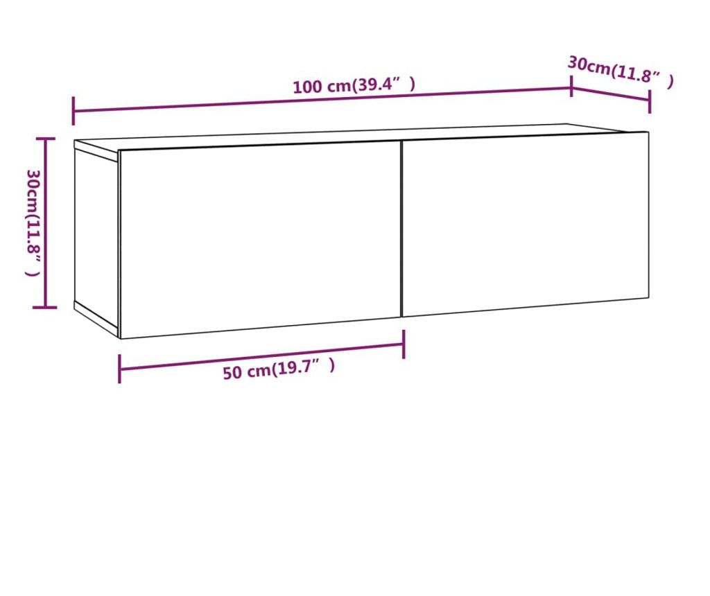 Zestaw szafek RTV, 8 elementów, Drewno Sonoma, Płyta wiórowa - 11