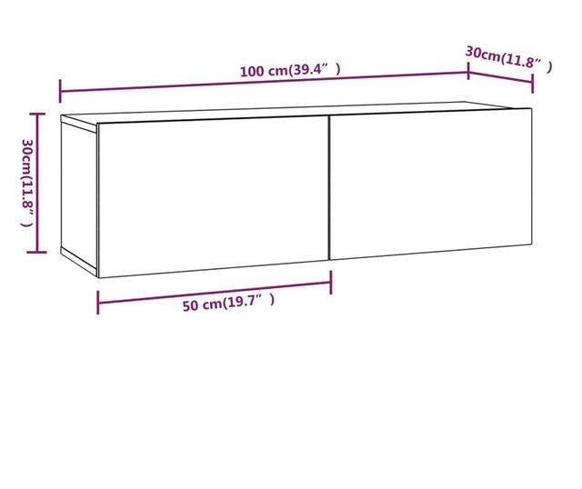 Set dulap TV, 6 piese, stejar sonoma, lemn prelucrat
