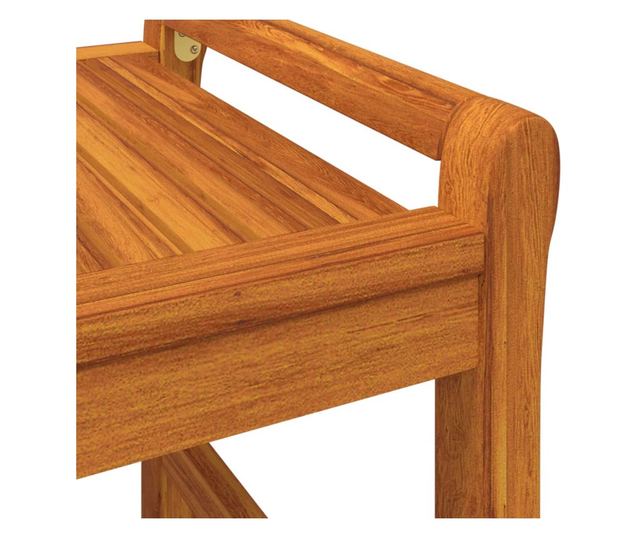 Градински комплект с възглавници, 3 части, масивно акациево дърво