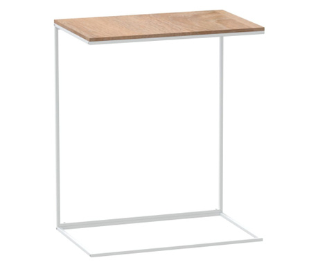 Bočni stolić bijeli 55 x 35 x 66 cm od konstruiranog drva