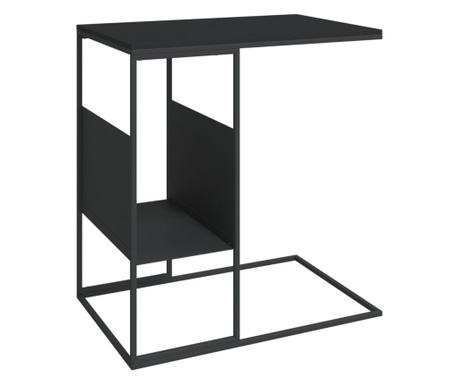 Bočni stolić crna 55 x 36 x 59,5 cm od konstruiranog drva
