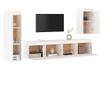 TV komode, 4 kom., bijela, masivno drvo bora