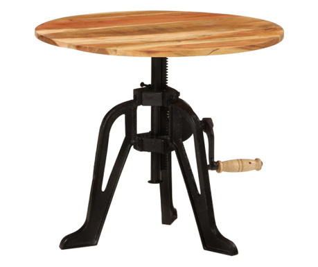 Bočni stolić 60 x (42-62) cm od masivnog drva bagrema i željeza