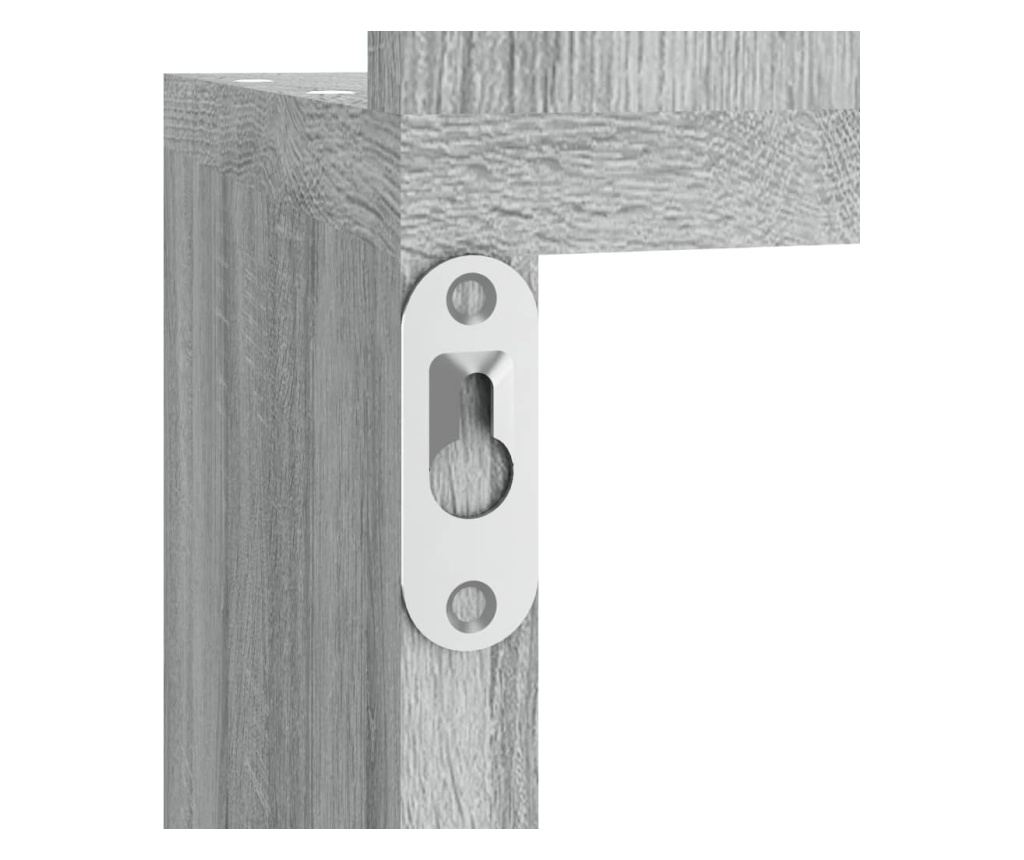 Sonoma szürke sarokpolc 20x20x127,5 cm kompozit fa - 7