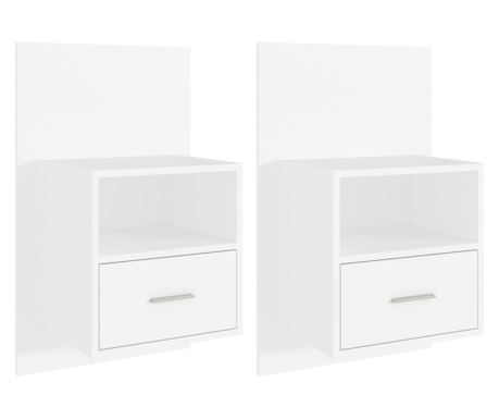 Zidni noćni ormarići 2 kom bijeli 