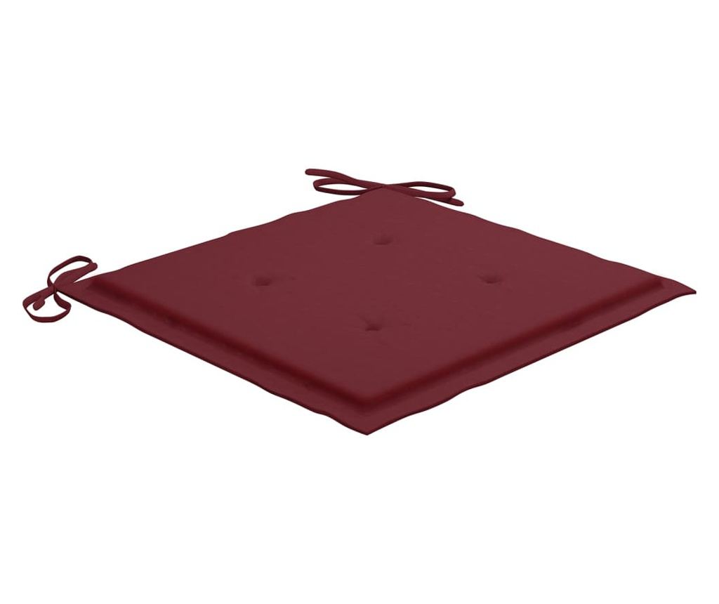 Градински столове с масичка за чай и възглавници, масивна акациева дървесина - 8