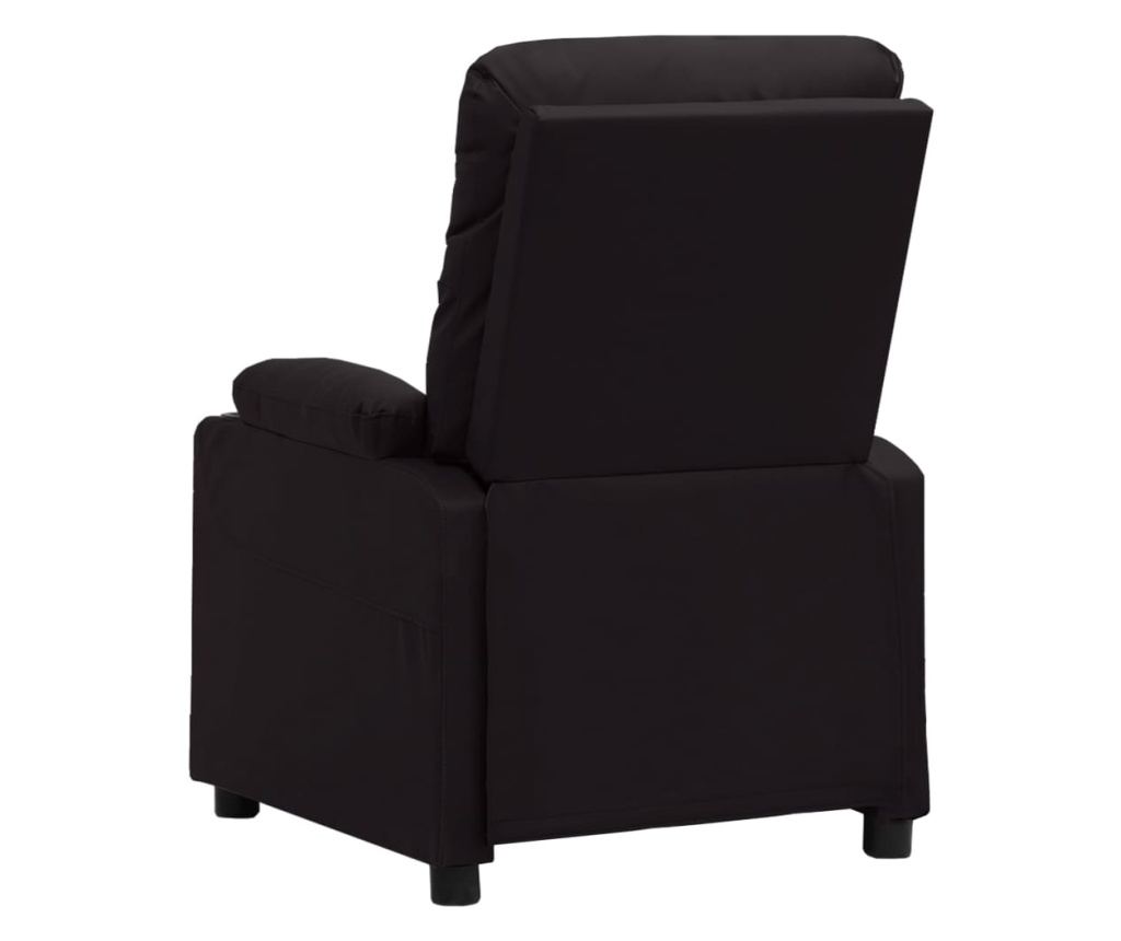 Elektrické polohovacie masážne kreslo, čierne, umelá koža - 5