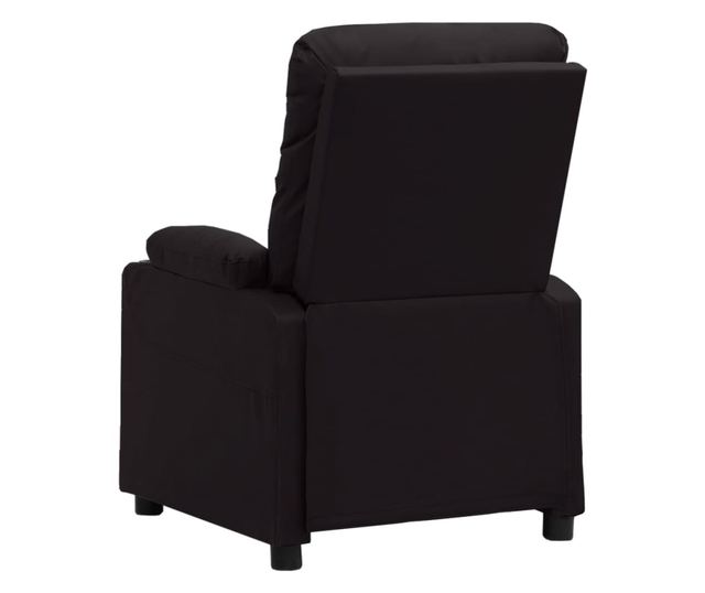 Електрически реклиниращ масажен стол, черен, изкуствена кожа