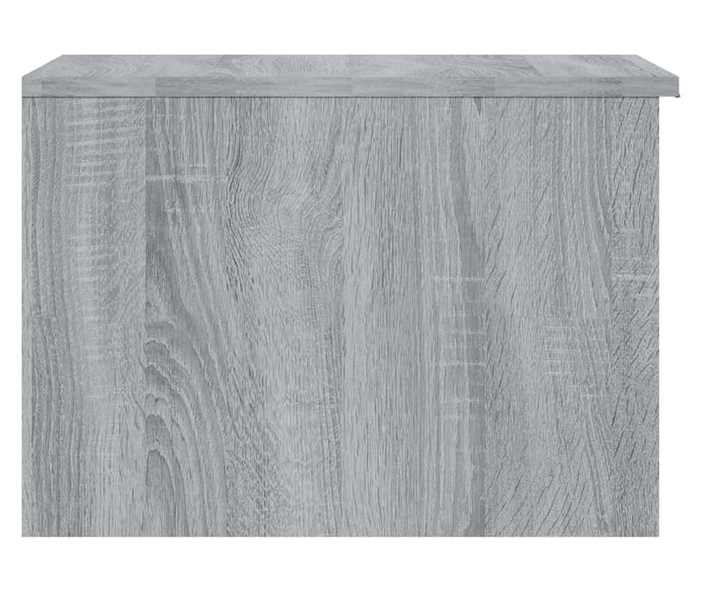 Klubska mizica siva sonoma 50x50x36 cm konstruiran les - 9