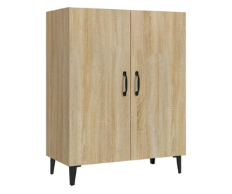 sonoma-tölgyszínű szerelt fa tálalóasztal 70 x 34 x 90 cm