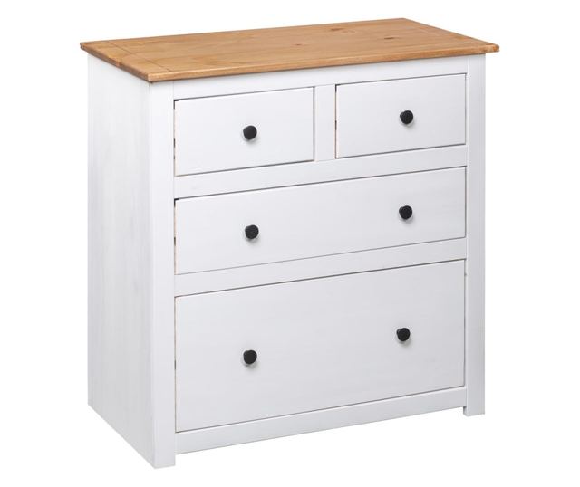 Služavka, bijela, 80 x 40 x 83 cm, borovo drvo, Panama kolekcija