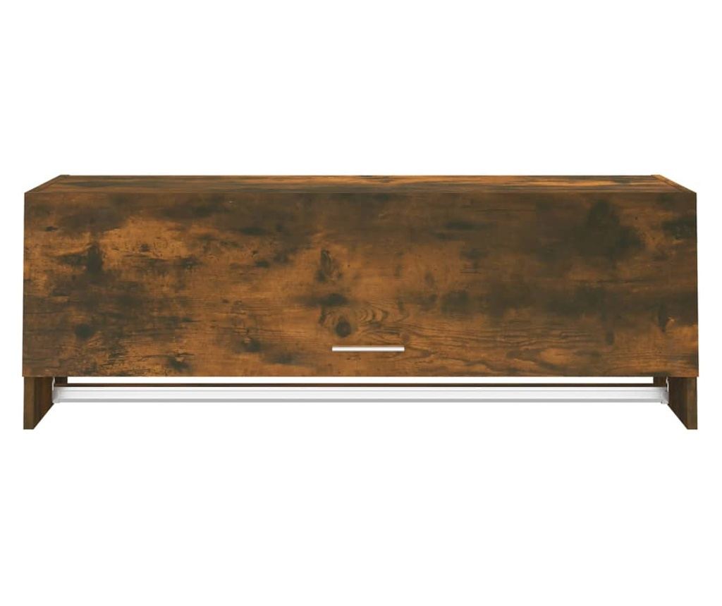 Гардероб, опушен дъб, 100x32,5x35 см, инженерно дърво - 5