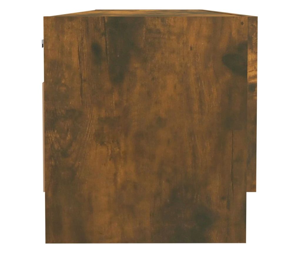 Гардероб, опушен дъб, 100x32,5x35 см, инженерно дърво - 6