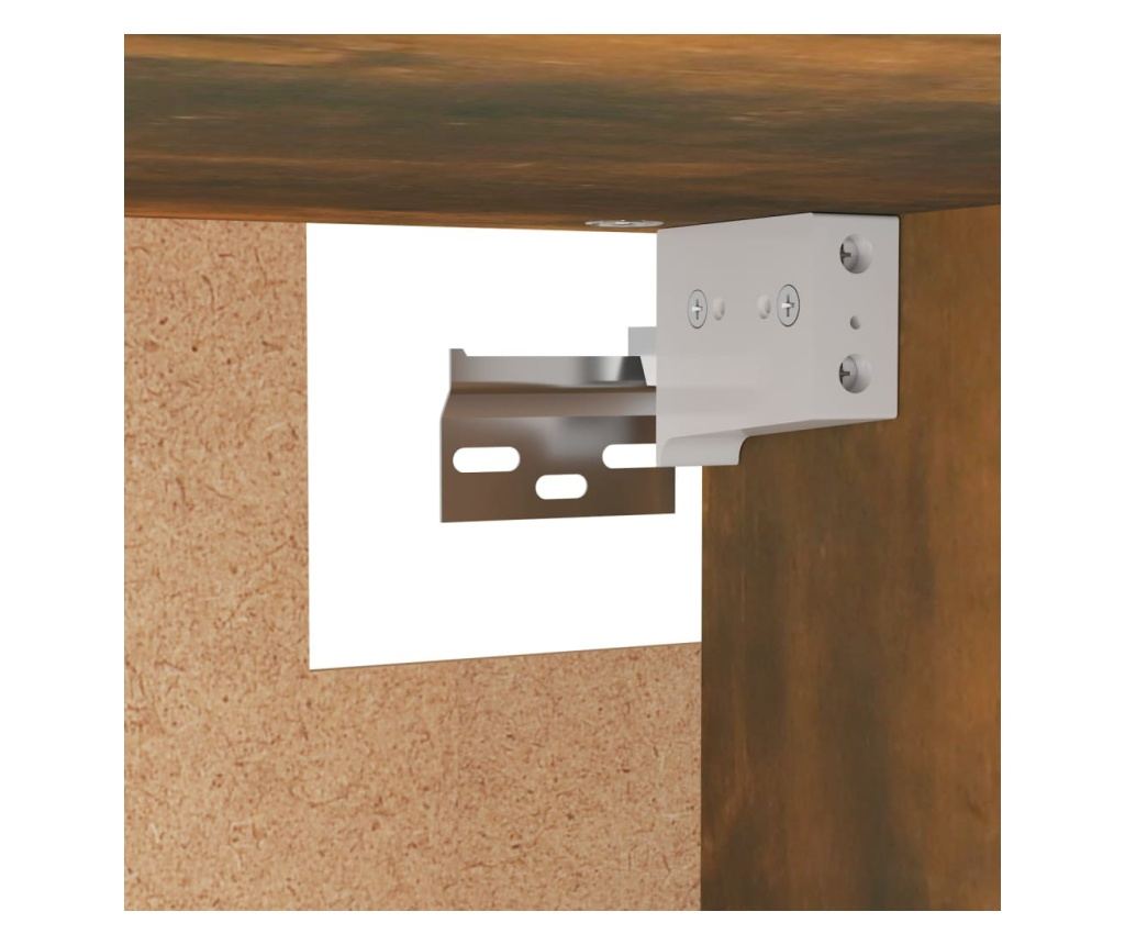 Гардероб, опушен дъб, 100x32,5x35 см, инженерно дърво - 8