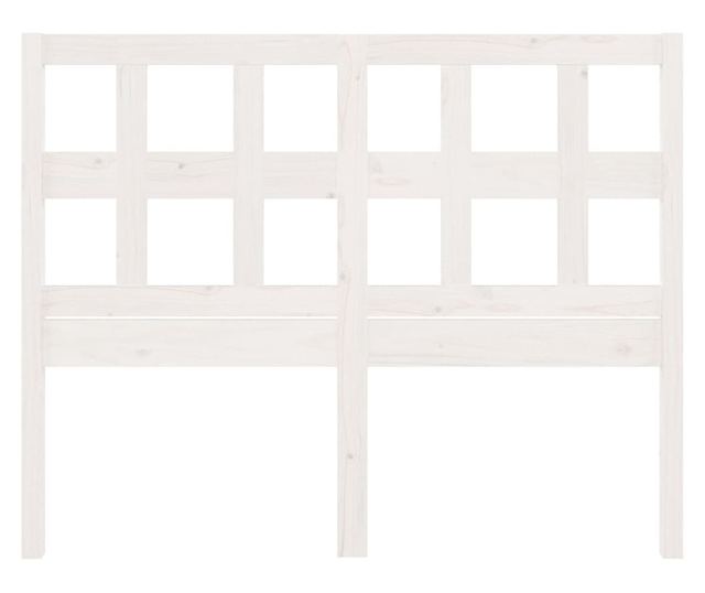 Горна табла за легло, бяла, 125,5x4x100 см, бор масив