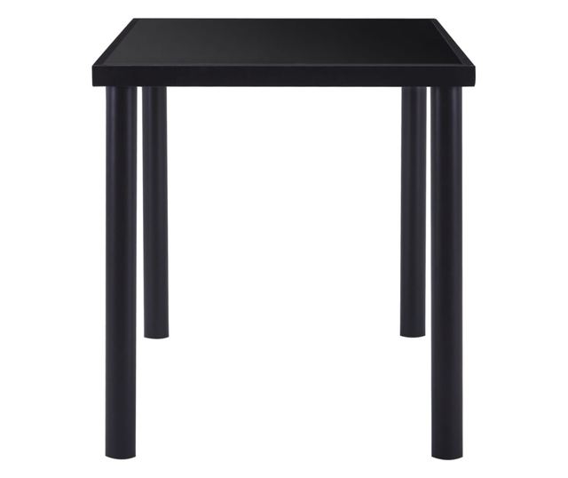 Set kuhinjskog namještaja, 7 dijelova, crna, umjetna koža