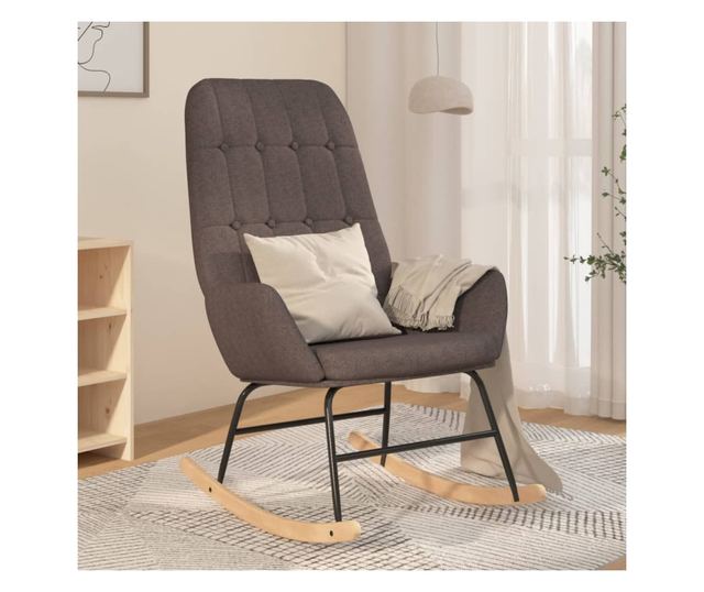 Stolica za ljuljanje, tamno siva, tekstilni materijal