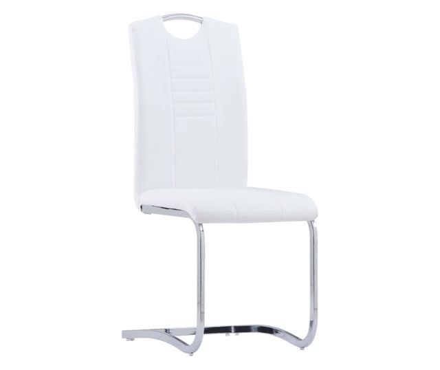 Set kuhinjskog namještaja, 9 komada, bijela, ekološka koža