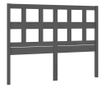 Горна табла за легло, сива, 145,5x4x100 см, бор масив