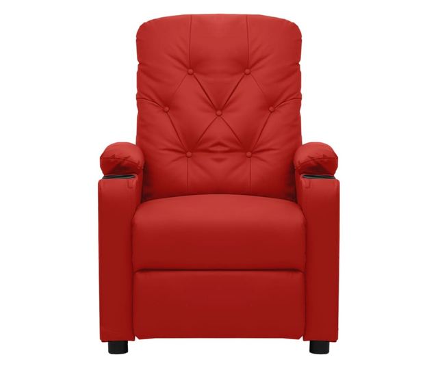 Електрически реклайнер, цвят бордо, изкуствена кожа