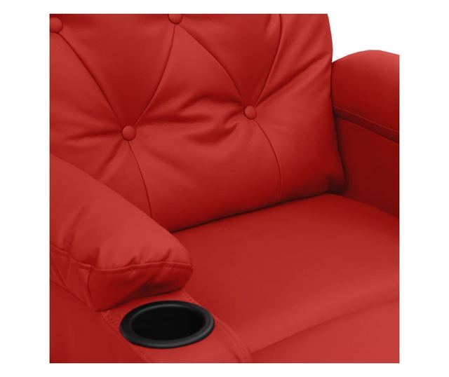 Електрически реклайнер, цвят бордо, изкуствена кожа