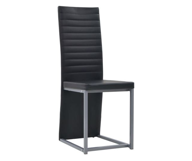 Kuhinjske stolice, 2 kom., crna, umjetna koža