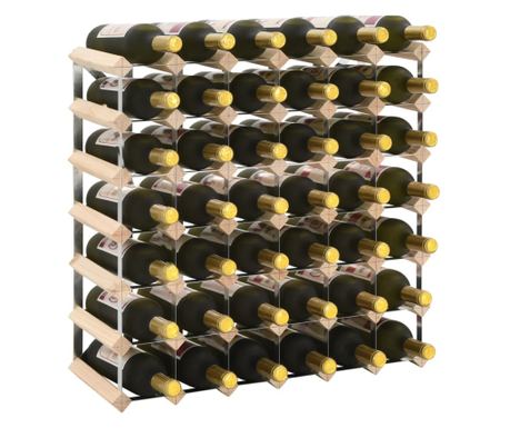 Suport sticle de vin pentru 42 sticle, lemn masiv de pin