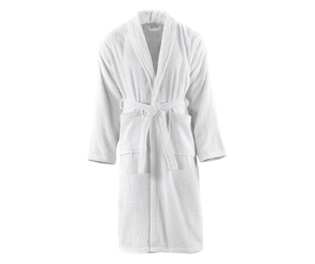 Хавлиен халат за баня унисекс 100% памук бял размер M