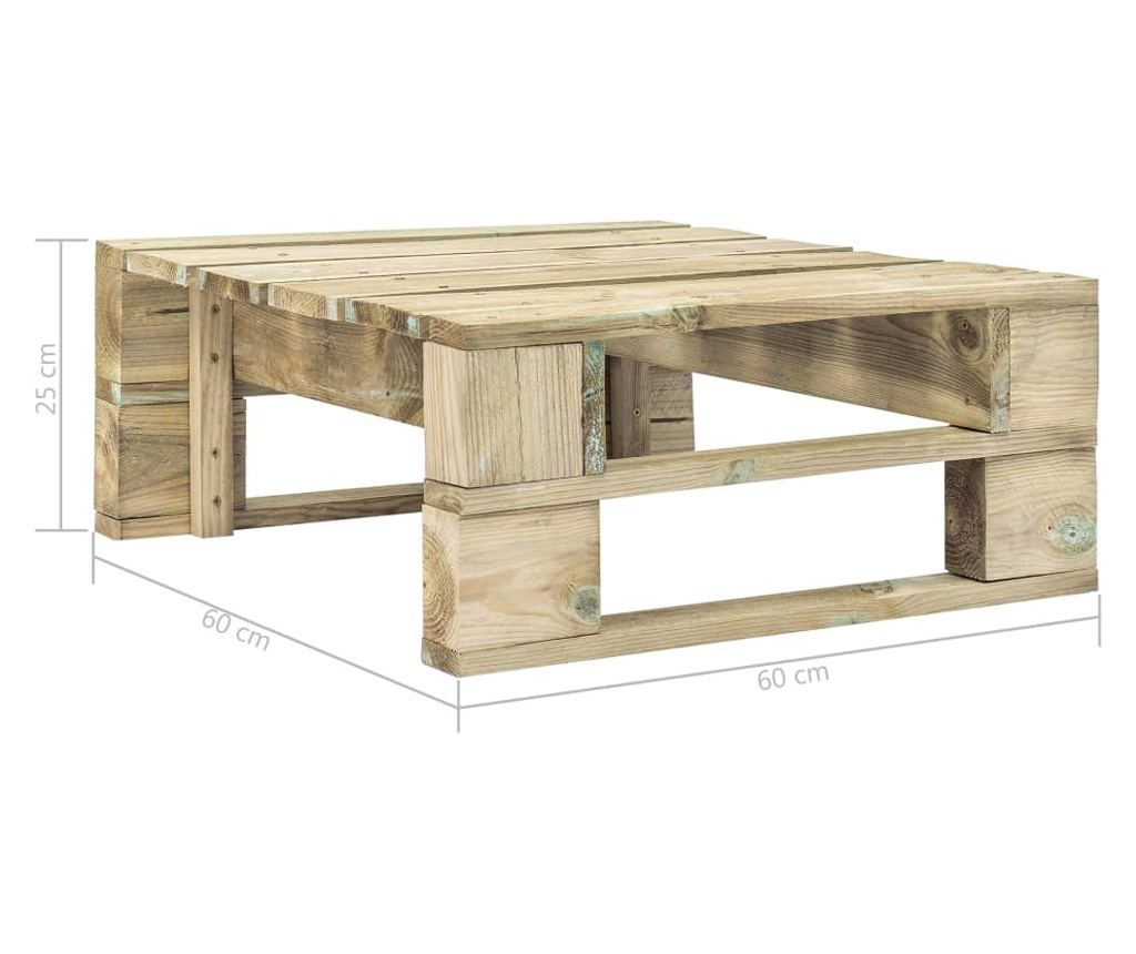 Vrtna klupa od paleta, drvo - 5