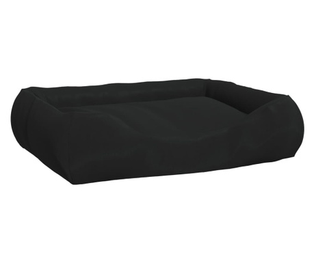 Кучешко легло с възглавници, черно, 75x58x18 см, оксфорд плат
