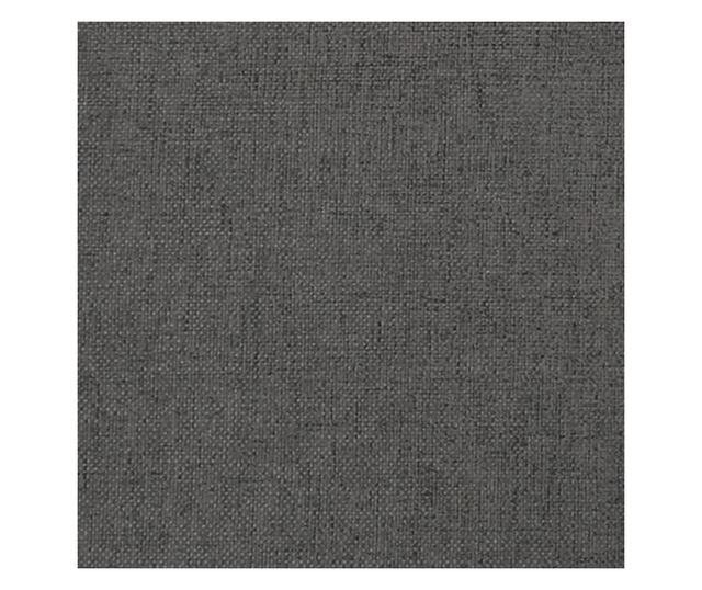 Табуретка, тъмносива, 45x29,5x39 см, текстил и изкуствена кожа