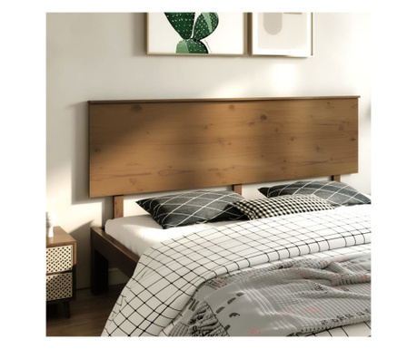Tăblie de pat, maro miere, 204x6x82,5 cm, lemn masiv de pin