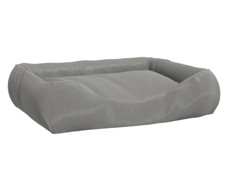 Кучешко легло с възглавници, сиво, 75x58x18 см, оксфорд плат