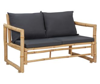 bambusz kerti pad párnákkal 115 cm